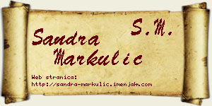Sandra Markulić vizit kartica